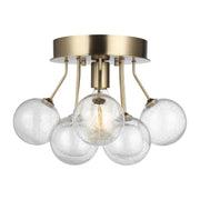 Visual Comfort Studio 7714301-848 Bronzeville One Light Semi-Flush Mount, Satin Brass Main Image.jpg