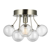 Visual Comfort Studio 7714301-962 Bronzeville One Light Semi-Flush Mount, Brushed Nickel Main Image.jpg