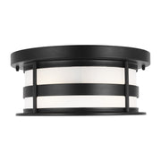 Generation Lighting 7890902-12 Wilburn Two Light Outdoor Flush Mount, Black Main Image.jpg