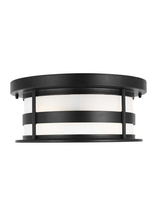 Generation Lighting 7890902EN3-12 Wilburn Two Light Outdoor Flush Mount, Black Main Image.jpg