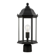 Generation Lighting 8238601-12 Sevier One Light Outdoor Post Lantern, Black Main Image.jpg