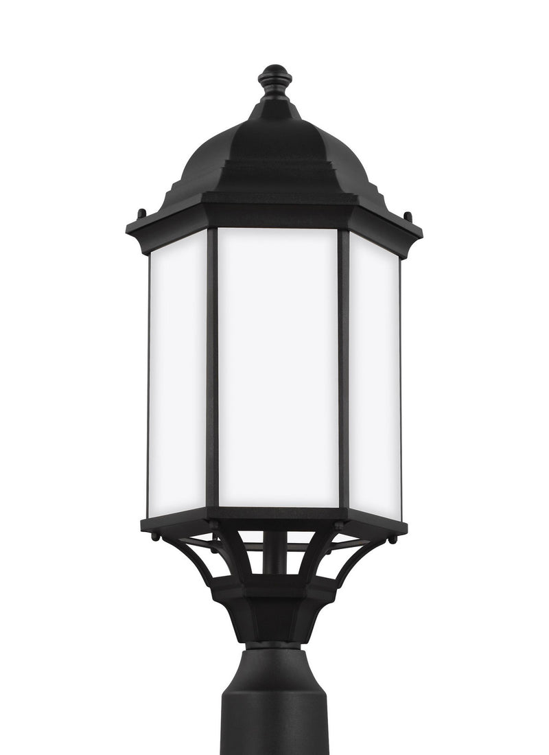 Generation Lighting 8238751-12 Sevier One Light Outdoor Post Lantern, Black Main Image.jpg
