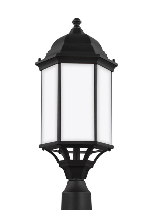 Generation Lighting 8238751-12 Sevier One Light Outdoor Post Lantern, Black Main Image.jpg