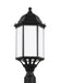 Generation Lighting 8238751-12 Sevier One Light Outdoor Post Lantern, Black Main Image.jpg