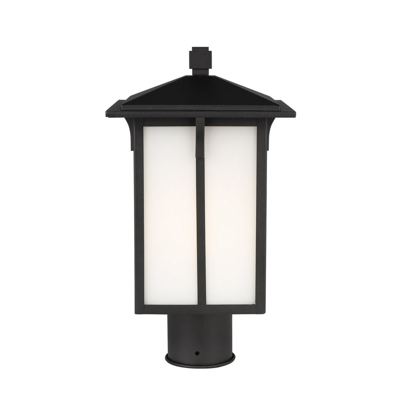 Generation Lighting 8252701-12 Tomek One Light Outdoor Post Lantern, Black Main Image.jpg