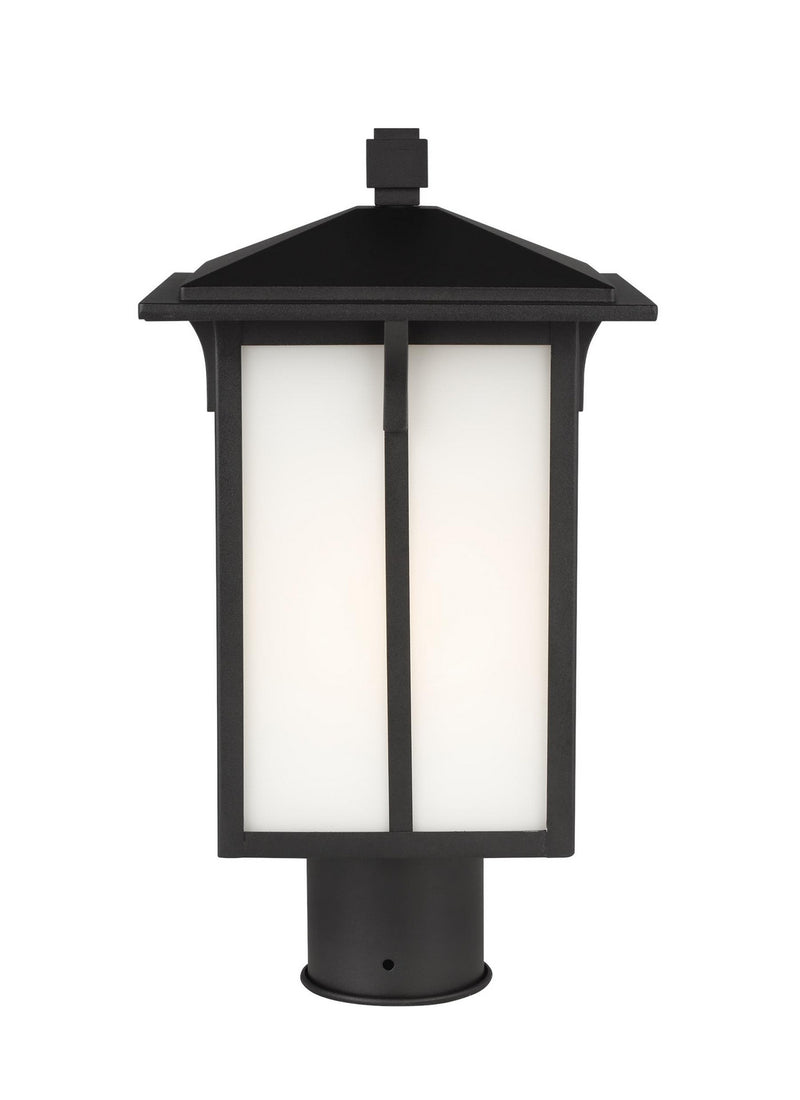 Generation Lighting 8252701EN3-12 Tomek One Light Outdoor Post Lantern, Black Main Image.jpg