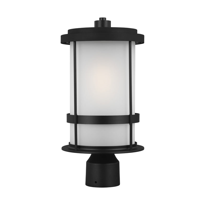 Generation Lighting 8290901-12 Wilburn One Light Outdoor Post Lantern, Black Main Image.jpg