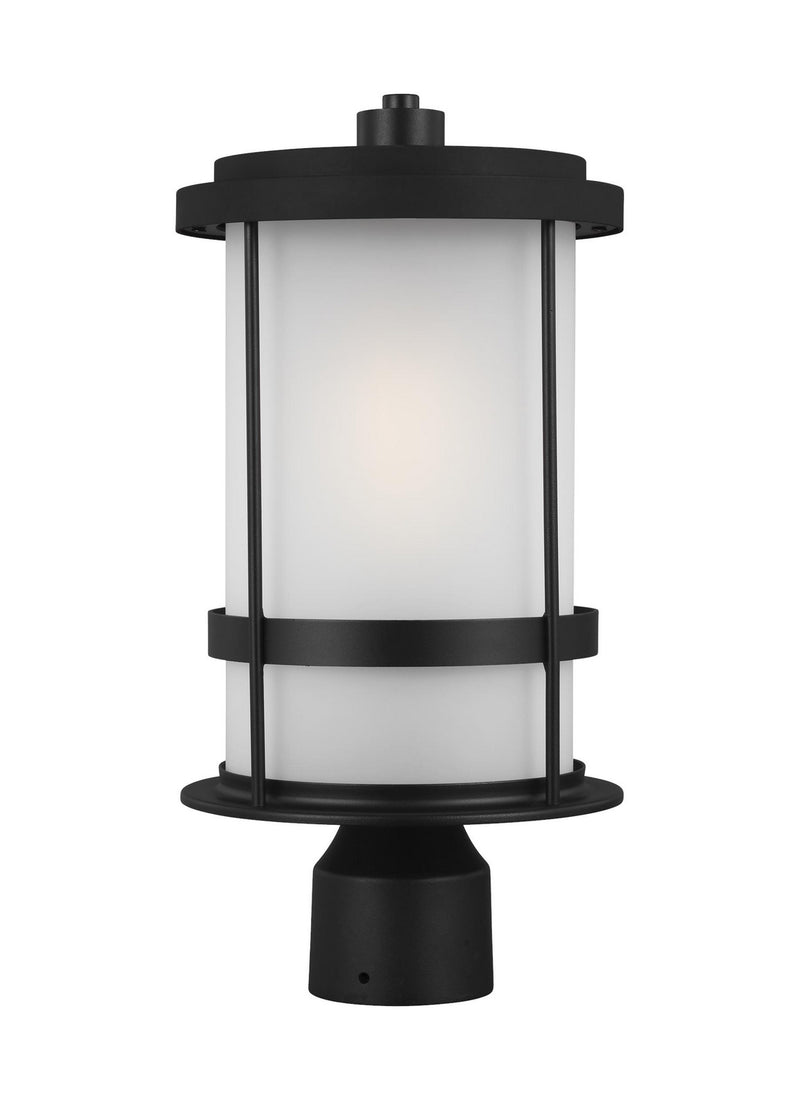 Generation Lighting 8290901EN3-12 Wilburn One Light Outdoor Post Lantern, Black Main Image.jpg
