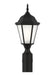 Generation Lighting 82941-12 Bakersville One Light Outdoor Post Lantern, Black Main Image.jpg