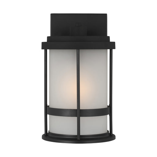 Generation Lighting 8590901-12 Wilburn One Light Outdoor Wall Lantern, Black Main Image.jpg