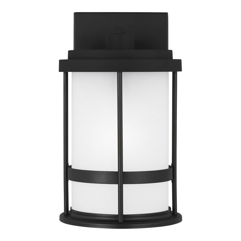 Generation Lighting 8590901D-12 Wilburn One Light Outdoor Wall Lantern, Black Main Image.jpg