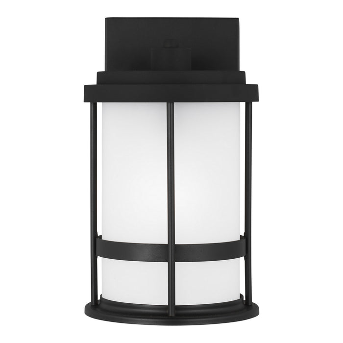 Generation Lighting 8590901D-12 Wilburn One Light Outdoor Wall Lantern, Black Main Image.jpg