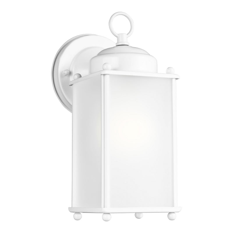 Generation Lighting 8593001-15 New Castle One Light Outdoor Wall Lantern, White Alternate Image.jpg