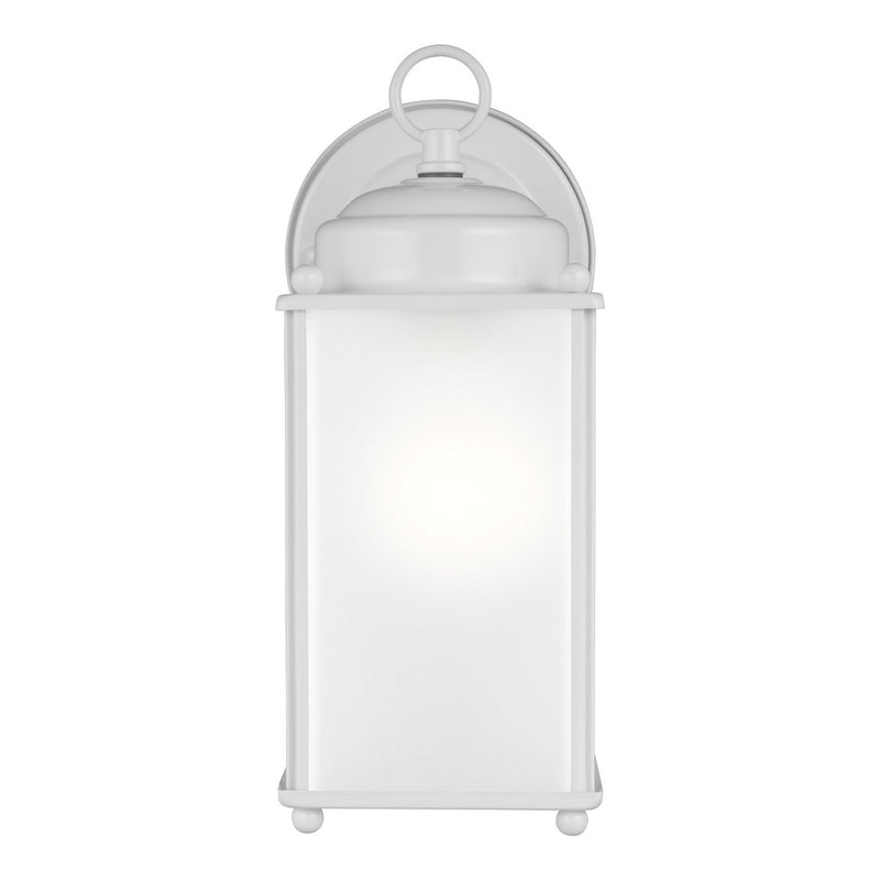 Generation Lighting 8593001-15 New Castle One Light Outdoor Wall Lantern, White Main Image.jpg