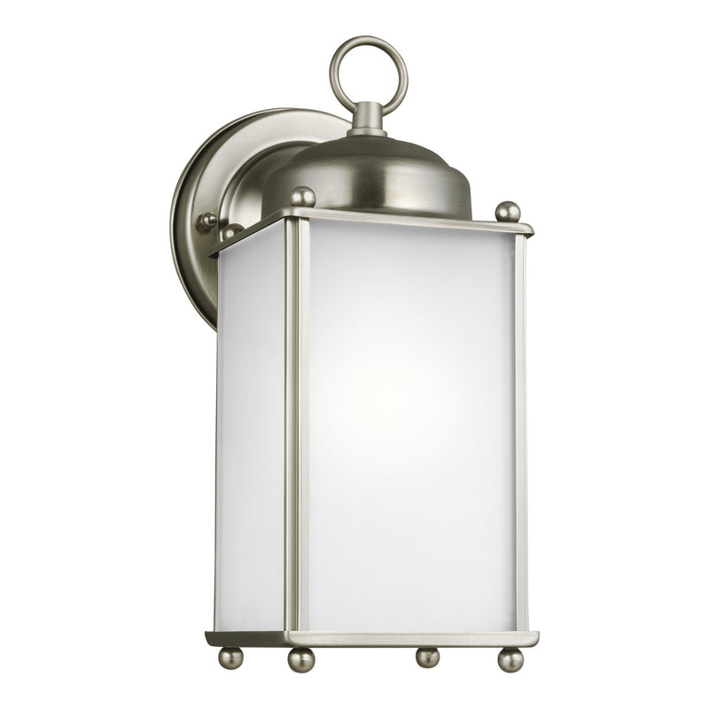 Generation Lighting 8593001-965 New Castle One Light Outdoor Wall Lantern, Antique Brushed Nickel Alternate Image.jpg