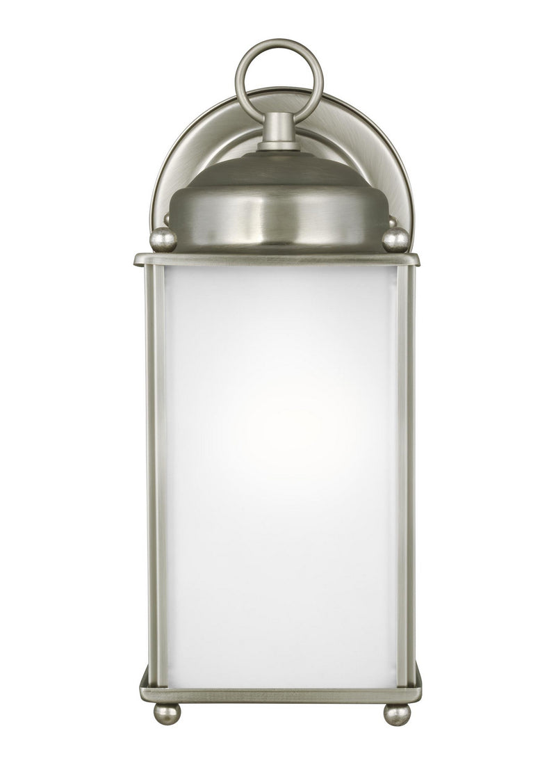Generation Lighting 8593001EN3-965 New Castle One Light Outdoor Wall Lantern, Antique Brushed Nickel Main Image.jpg