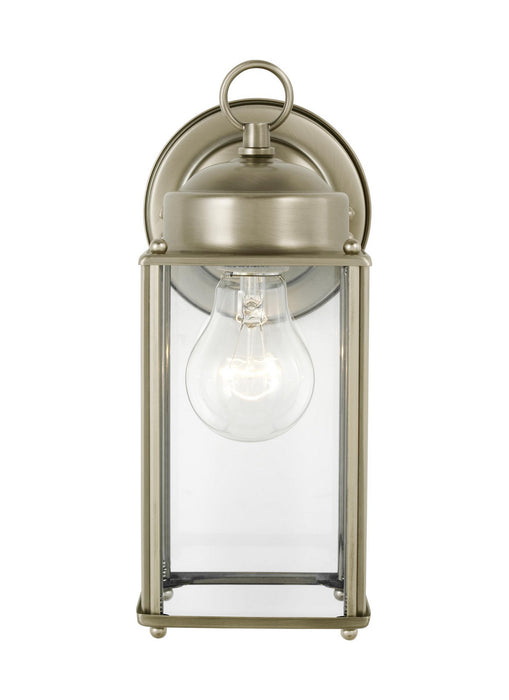 Generation Lighting 8593-965 New Castle One Light Outdoor Wall Lantern, Antique Brushed Nickel Main Image.jpg