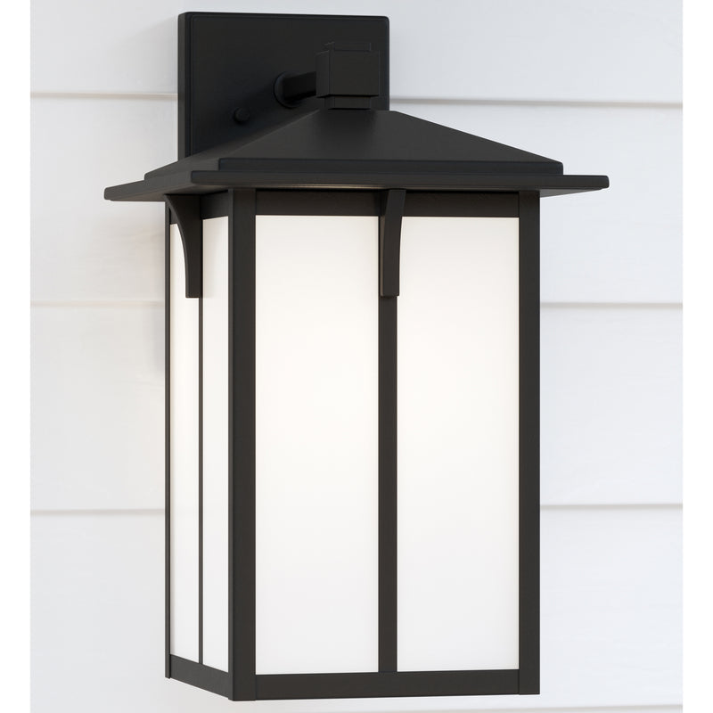 Generation Lighting 8652701-12 Tomek One Light Outdoor Wall Lantern, Black Alternate Image 2.jpg