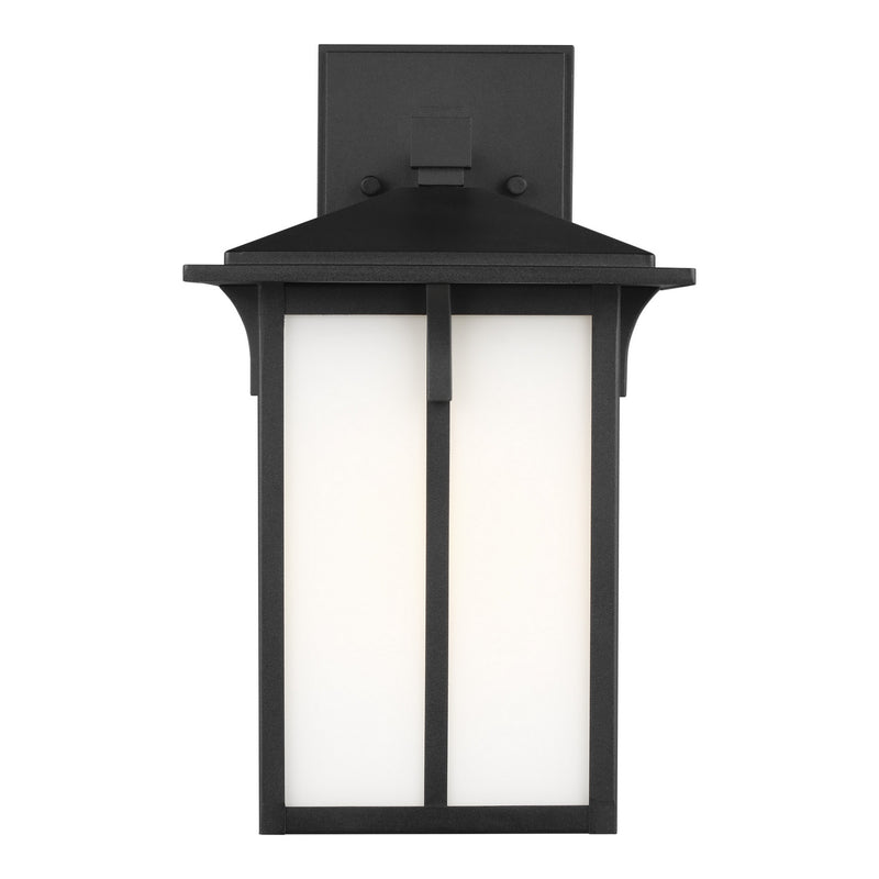 Generation Lighting 8652701-12 Tomek One Light Outdoor Wall Lantern, Black Main Image.jpg