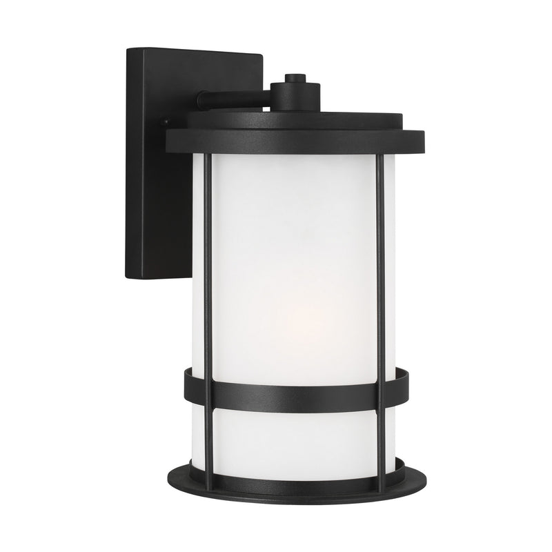 Generation Lighting 8690901-12 Wilburn One Light Outdoor Wall Lantern, Black Alternate Image.jpg