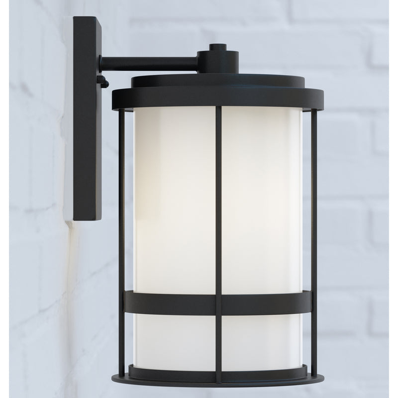 Generation Lighting 8690901-12 Wilburn One Light Outdoor Wall Lantern, Black Alternate Image.jpg