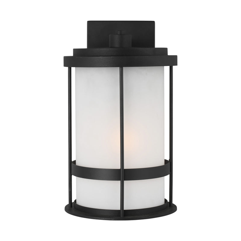 Generation Lighting 8690901-12 Wilburn One Light Outdoor Wall Lantern, Black Main Image.jpg