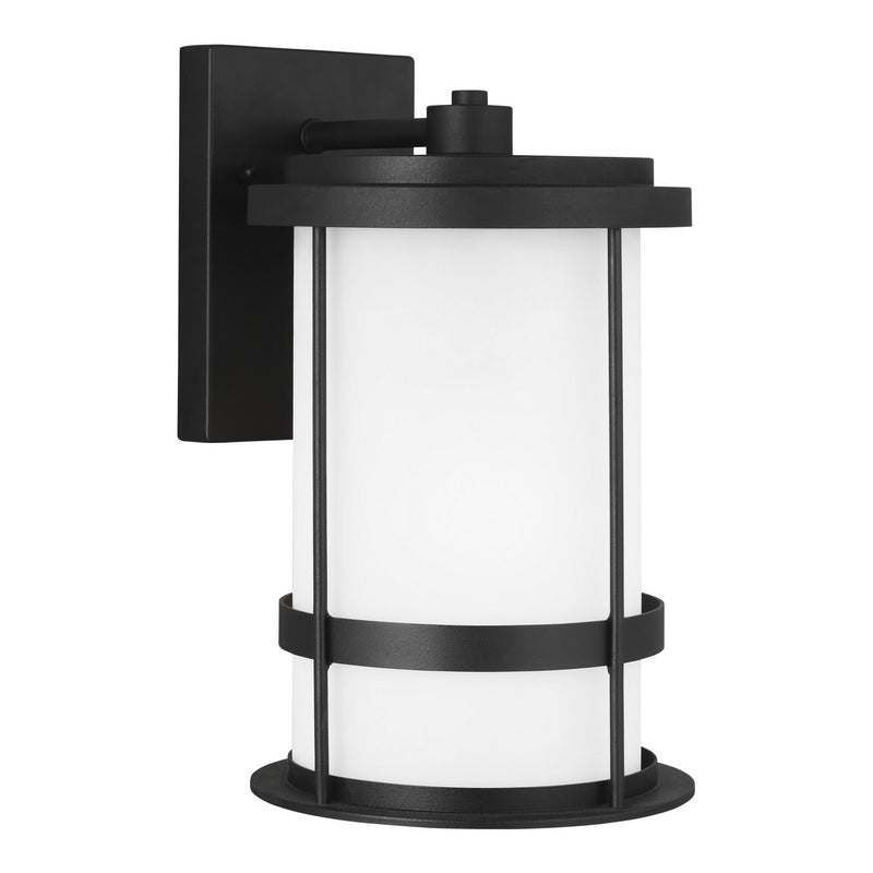 Generation Lighting 8690901D-12 Wilburn One Light Outdoor Wall Lantern, Black Alternate Image.jpg