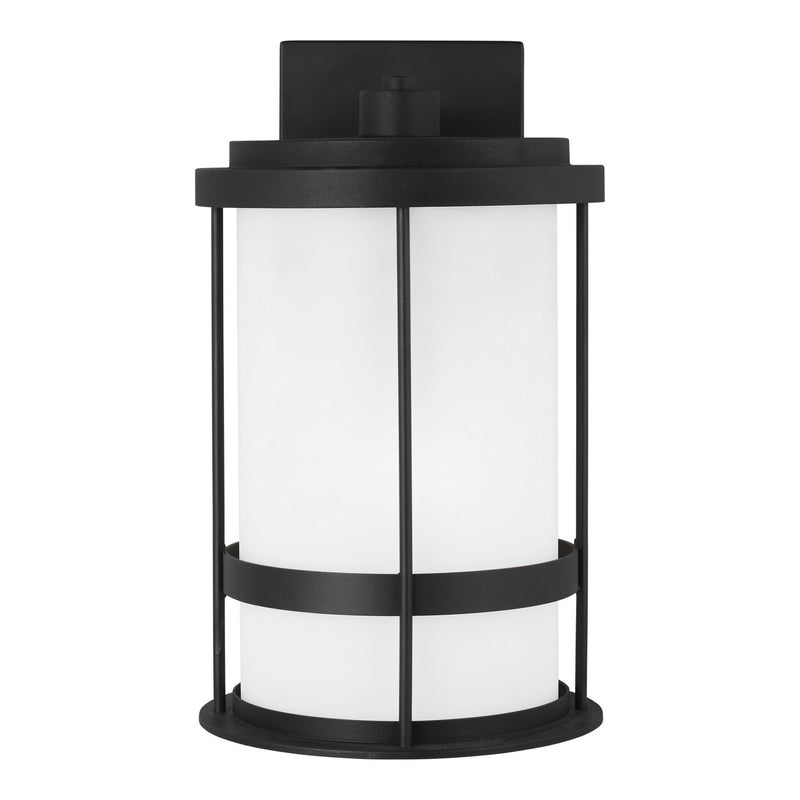 Generation Lighting 8690901D-12 Wilburn One Light Outdoor Wall Lantern, Black Main Image.jpg