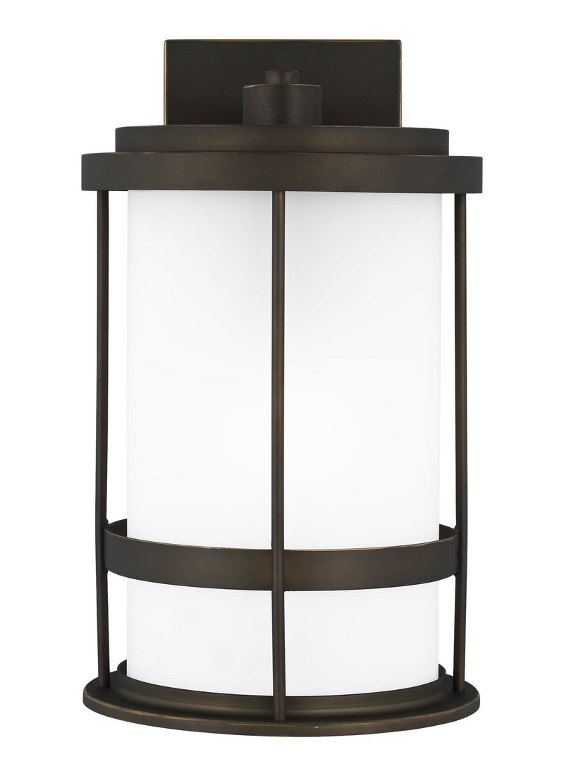 Generation Lighting 8690901DEN3-71 Wilburn One Light Outdoor Wall Lantern, Antique Bronze Main Image.jpg