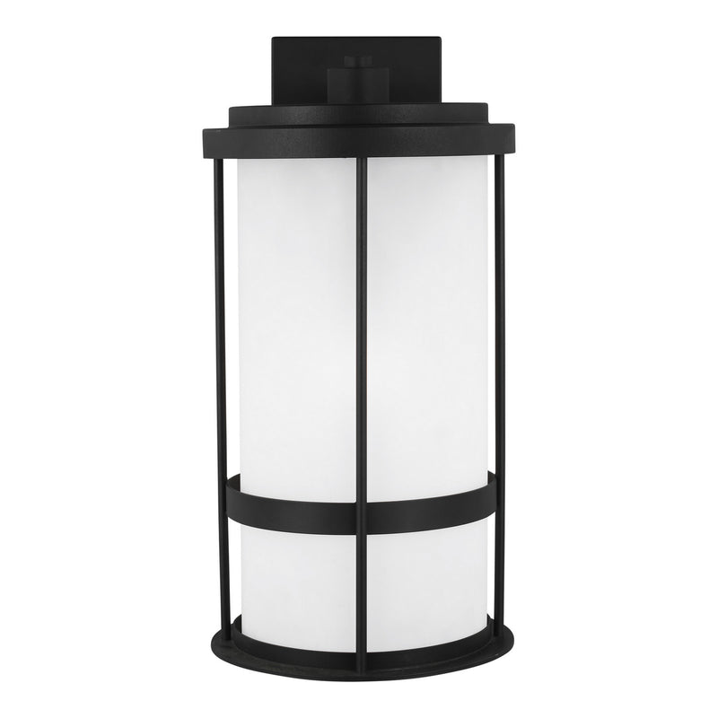 Generation Lighting 8790901D-12 Wilburn One Light Outdoor Wall Lantern, Black Main Image.jpg