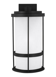 Generation Lighting 8790901DEN3-12 Wilburn One Light Outdoor Wall Lantern, Black Main Image.jpg