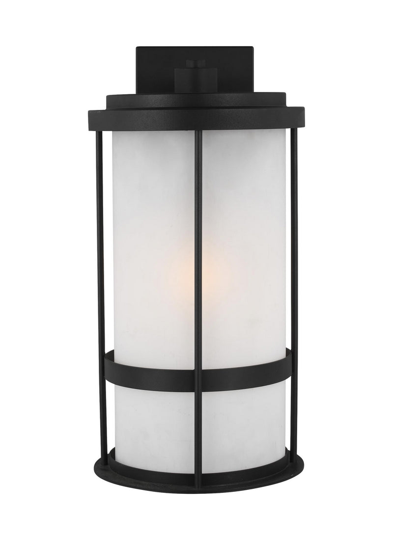 Generation Lighting 8790901EN3-12 Wilburn One Light Outdoor Wall Lantern, Black Main Image.jpg