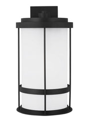 Generation Lighting 8890901DEN3-12 Wilburn One Light Outdoor Wall Lantern, Black Main Image.jpg