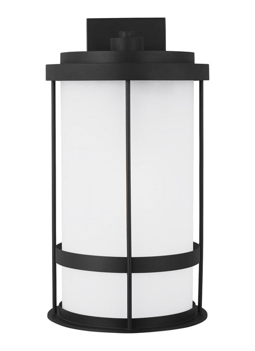 Generation Lighting 8890901DEN3-12 Wilburn One Light Outdoor Wall Lantern, Black Main Image.jpg