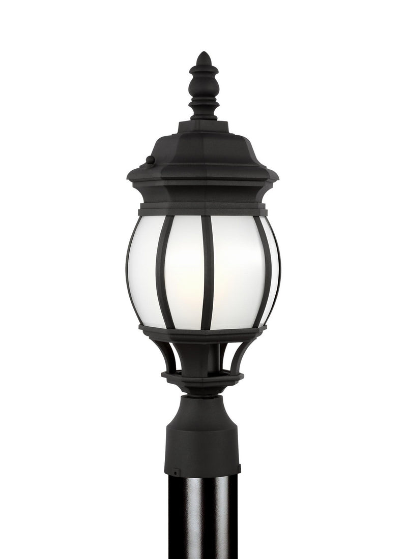 Generation Lighting 89202EN3-12 Wynfield One Light Outdoor Post Lantern, Black Main Image.jpg