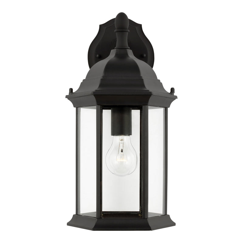 Generation Lighting 8938701-12 Sevier One Light Outdoor Wall Lantern, Black Main Image.jpg
