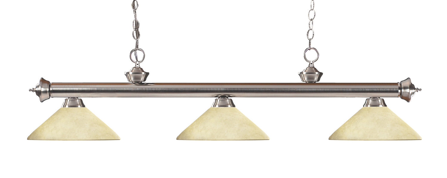 Z-Lite 100703BN-AGM14 Riviera Three Light Island Pendant, Brushed Nickel Main Image.jpg