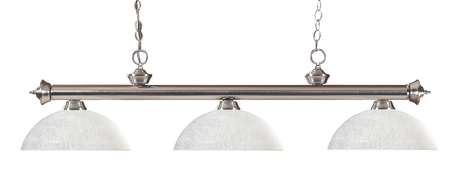 Z-Lite 100703BN-DWL14 Riviera Three Light Island Pendant, Brushed Nickel Main Image.jpg