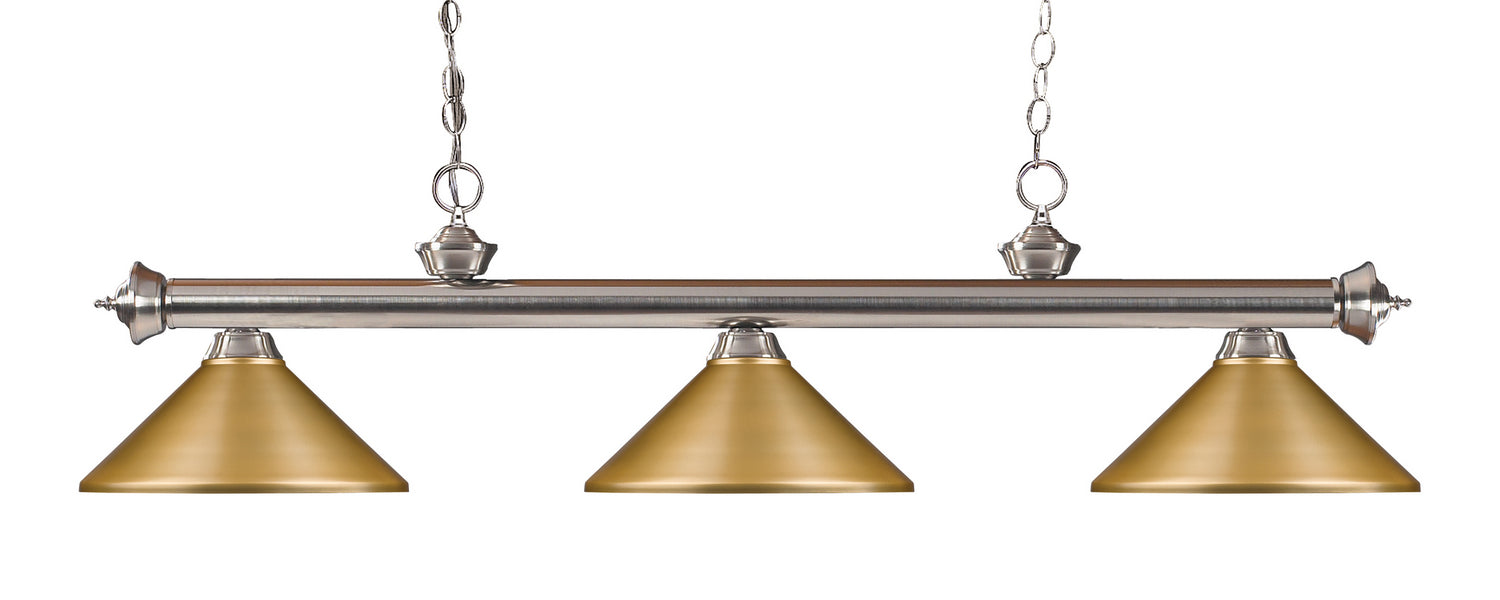 Z-Lite 100703BN-MSG Riviera Three Light Island Pendant, Brushed Nickel Main Image.jpg