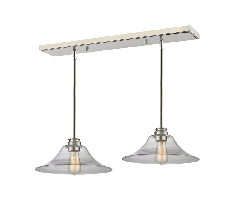 Z-Lite 428MP14-2BN Annora Two Light Island Pendant, Brushed Nickel Main Image.jpg