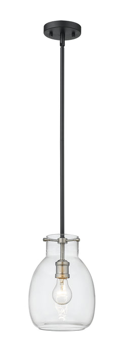 Z-Lite 476MP-ROD-MB-BN Bella One Light Mini Pendant, Matte Black / Brushed Nickel Main Image.jpg