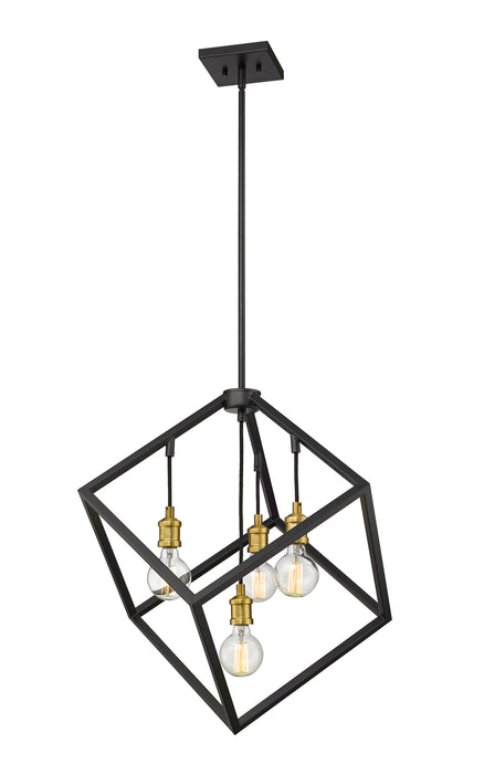 Z-Lite 478P24-BRZ-OBR Vertical Four Light Pendant, Bronze / Olde Brass Main Image.jpg