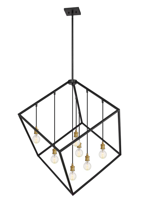 Z-Lite 478P44-BRZ-OBR Vertical Seven Light Pendant, Bronze / Olde Brass Main Image.jpg