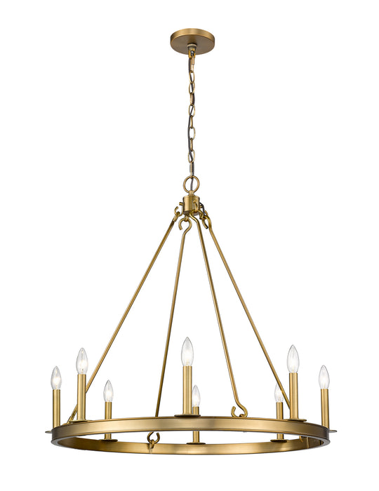 Z-Lite 482R-8OBR Barclay Eight Light Chandelier, Olde Brass Main Image.jpg