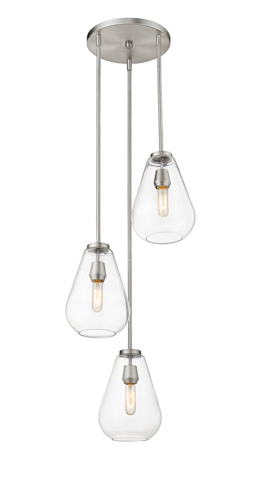 Z-Lite 488P8-3R-BN Ayra Three Light Pendant, Brushed Nickel Main Image.jpg