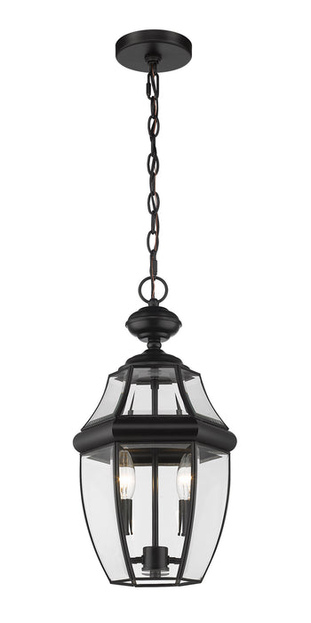 Z-Lite 580CHM-BK Westover Two Light Outdoor Chain Mount Ceiling Fixture, Black Main Image.jpg