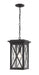 Z-Lite 583CHB-BK Brookside One Light Outdoor Chain Mount Ceiling Fixture, Black Main Image.jpg