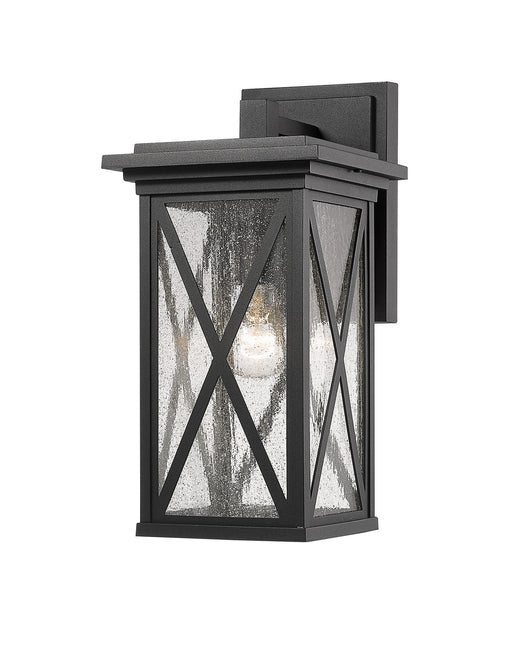 Z-Lite 583M-BK Brookside One Light Outdoor Wall Sconce, Black Main Image.jpg