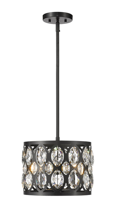 Z-Lite 6010-12MB Dealey Three Light Chandelier, Matte Black Main Image.jpg