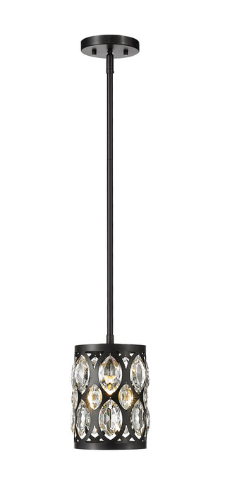 Z-Lite 6010MP-MB Dealey One Light Mini Pendant, Matte Black Main Image.jpg